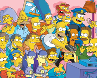 Simpsons characters wordsearch